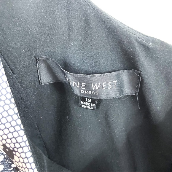 Nine West Lace Print Sleeves Midi Dress - Picture 7 of 7